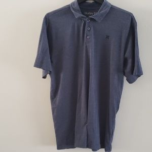 Hurley Size L Men's Blue Polo